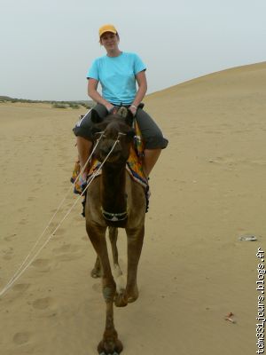 Emilie sur le chameau
